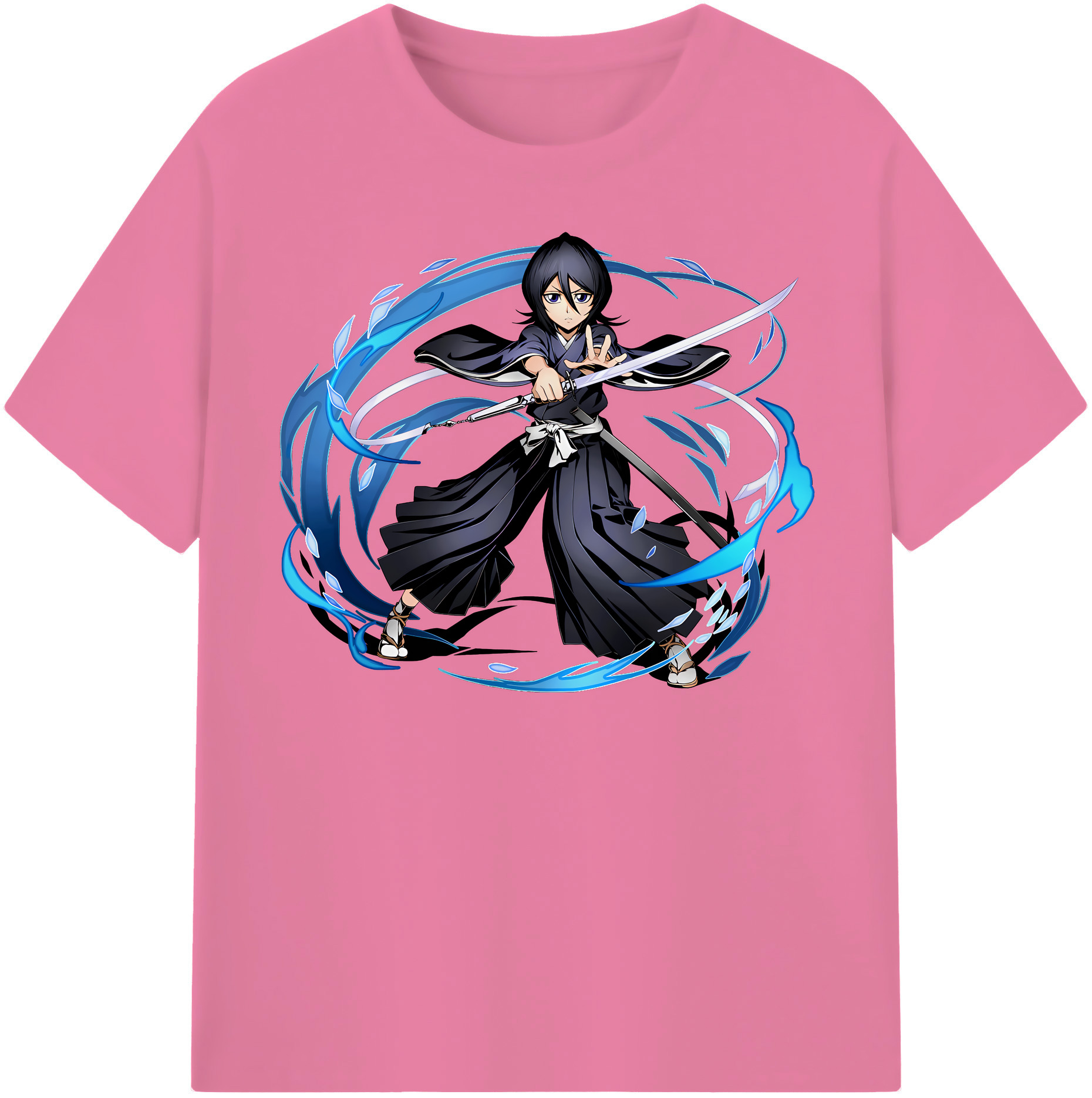 （画像用） ブリーチ 朽木ルキア BLEACH Kuchiki Rukia 綿100％半袖Tシャツ（フロントプリント）